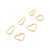 Kit brinco argola coração banhado a ouro 18k (52728800) - comprar online
