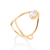 Anel skinny gota banhado a ouro 18k com zircônia (51350806)