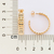 Brinco meia argola banhado a ouro 18k (52730800) na internet