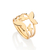 Anel tripo borboletas banhado a ouro 18k (51348800)