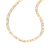 Cordão banhado a ouro 18k diamantado elos batidos (53136200)