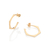 Brinco meia argola angular banhado a ouro 18k (52738300) - comprar online