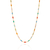 Cordão banhado a ouro 18k com pedras coloridas (53087414)