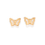 Brinco borboleta estilizado banhado a ouro 18k (52733700)
