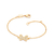 Pulseira laço da minnie banhada a ouro 18k com zircônias (55212406)