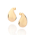 Brinco gota abaulado banhado a ouro 18k (52743400)