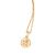 Pingente redondo anjo da guarda banhado a ouro 18k (54277800) - comprar online