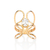 Maxi anel banhado a ouro 18k com zircônia (51347906)