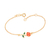 Pulseira rosa da Bela banhada a ouro 18k com aplicação de resina (55214714)