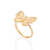 Anel skinny borboleta banhado a ouro 18k (51348200)