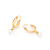 Brinco argola banhado a ouro 18k com pérolas sintéticas (52730326) - comprar online