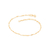 Tornozeleira banhada a ouro 18k com bolas (55106100)