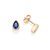 Brinco gota solitário banhado a ouro 18k com zircônias (52735502) - comprar online