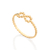 Anel skinny infinito banhado a ouro 18k (51343000)