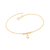 Pulseira banhada a ouro 18k com imitação de pedra (55035500)