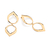 Maxi brinco gotas vazado banhado a ouro 18k (52733300) - comprar online