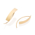 Brinco meia argola liso banhado a ouro 18k (52727500) - comprar online
