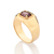 Anel solitário banhado a ouro 18k com cristal (51352585) - comprar online