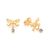 Brinco laço banhado a ouro 18k com zircônias (52740103) - comprar online