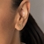 Brinco cruz banhado a ouro 18k com zircônias (52738206) - Estilo Dixe | Semijoias Rommanel