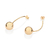 Brinco palito com esferas banhado a ouro 18k (52735600)
