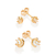 Kit brinco banhado a ouro 18k com pérolas sintéticas (52738926) - comprar online