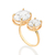 Maxi anel ajustável banhado a ouro 18k com zircônias (51352106)