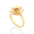 Anel reino mágico de rosas banhado a ouro 18k com zircônia (51344824)