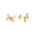 Brinco borboleta banhado a ouro com zircônias (52732606) - comprar online