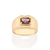 Anel solitário banhado a ouro 18k com cristal (51352585)
