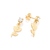 Brinco rosa da bela banhado a ouro 18k com zircônias (52729406) - comprar online
