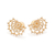 Brinco meia flor de lótus banhado a ouro 18k com zircônias (52738006) - comprar online