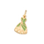 Pingente vestido Tiana banhado a ouro 18k com aplicação de resina (54282432)