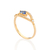 Anel skinny olho grego banhado a ouro 18k com zircônias (51350507)