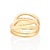 Anel aro duplo entrelaçado banhado a ouro 18k (51345000) - comprar online