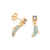 Brinco sapato cinderela banhado a ouro 18k com zircônias e aplicação de resina (52729303) - comprar online