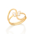 Anel banhado a ouro 18k com aplicação de rhodium (51071900)