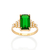 Anel skkinny formatura banhado a ouro 18k com cristal e zircônias (51352310)