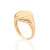 Anel skinny ondulado banhado a ouro 18k (51347500)