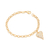 Pulseira coração banhada a ouro 18k com zircônias (55206706)