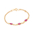 Pulseira banhada a ouro 18k infantil com bombons (55094937)