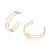 Brinco meia argola banhado a ouro 18k (52736200) - comprar online