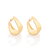 Brinco meia argola oval banhado a ouro 18k (52729100)