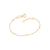 Pulseira banhada a ouro 18k infantil com bolas (55120200)