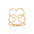 Anel aro duplo com coração banhado a ouro 18k (51351200) - comprar online