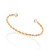 Bracelete aro torcido banhado a ouro 18k com zircônias (55213006)