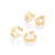 Kit brinco meia argola banhado a ouro 18k (52739100) - comprar online