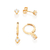 Kit brinco banhado a ouro 18k com zircônias (52728406) - comprar online