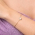 Pulseira solitária banhada a ouro 18k com zircônia (55209206) na internet