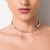 Choker ondulada banhada a ouro 18k (53245200) na internet